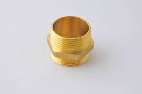 KWS Industrietechnik – Flat-/conical sealing double nipples made of brass, screw connection, thread fitting (DN)